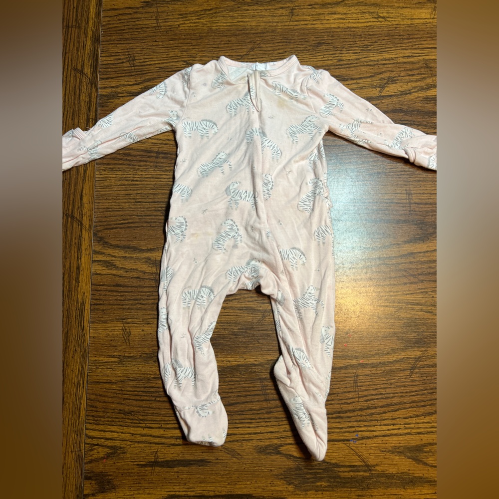 Angel Dear girls pink zebra sleep and play outfit 6-9 months B1G1 50% off